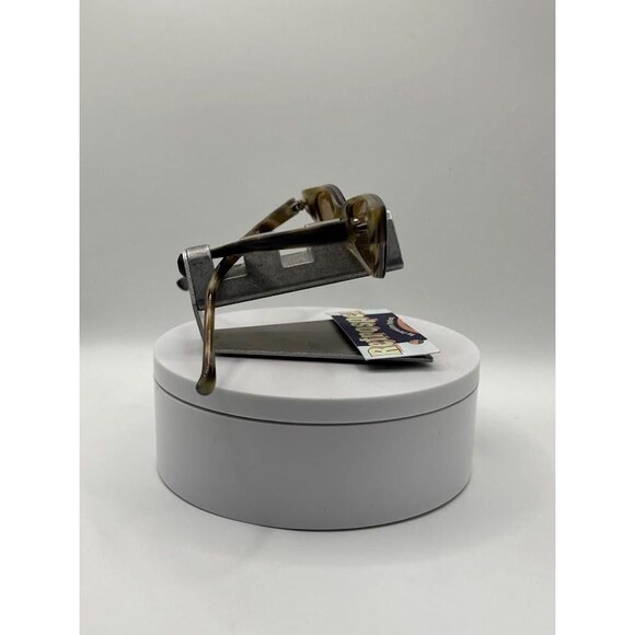 Vintage Y2K Sunglasses | NOS | Narrow Rectangle Frame | Brown Mono | Mini Specs - Picture 9 of 10